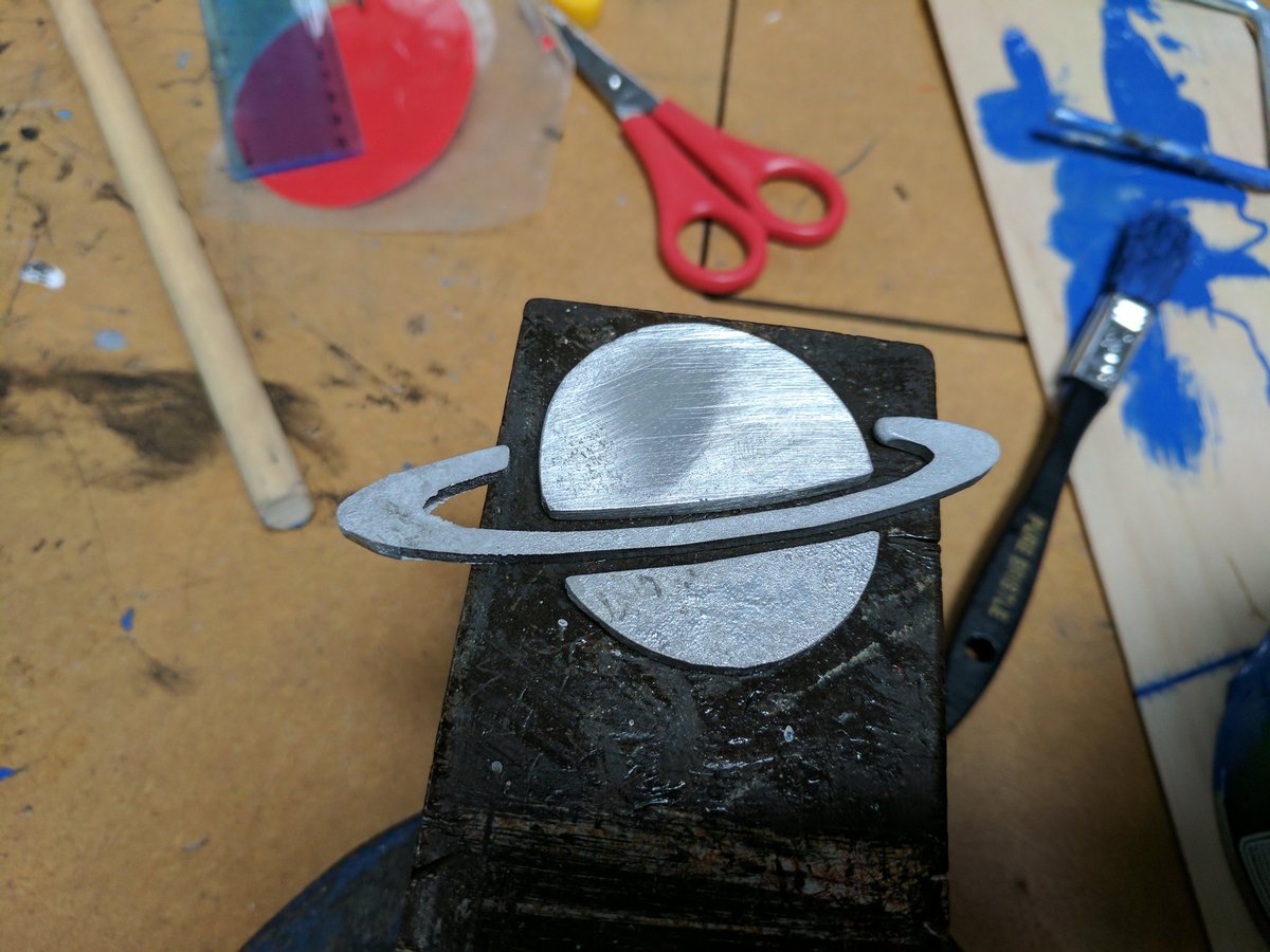MrMearsDT's tweet photo. The rocket is getting there! Just brackets to complete and pewter planet for this water play for early years @Kitronik @AddSharks https://t.co/le3kIH3IU2