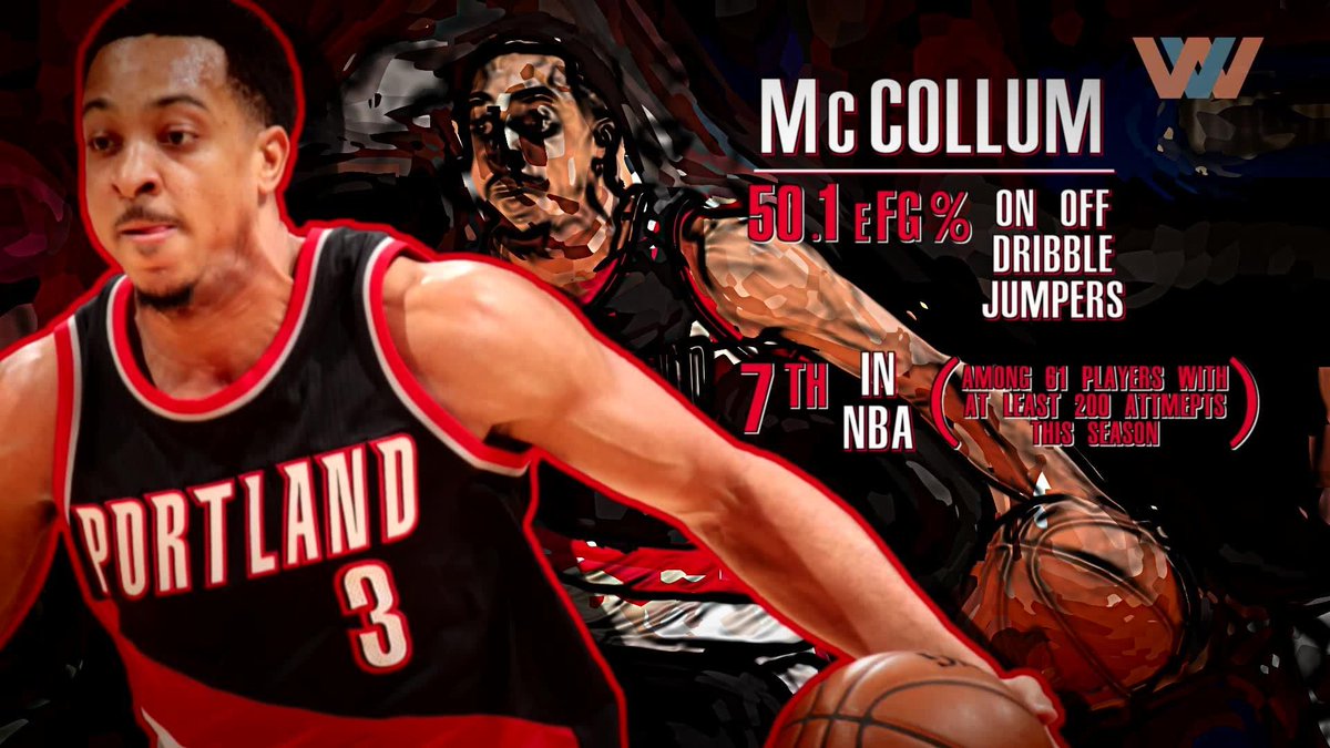 AskWinnersView's tweet photo. Just how good is @CJMcCollum off-the-dribble? Just #AskWinnersView. https://t.co/I8B026sMSK #sportsdata #NBA https://t.co/JTFVsVBmVM
