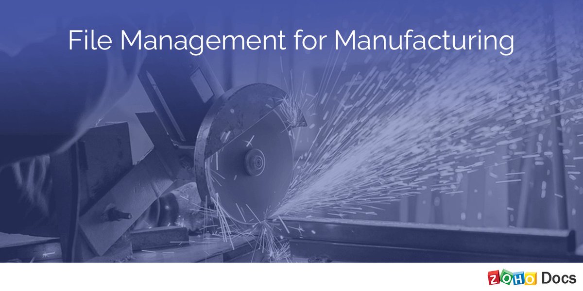 Zoho's tweet image. Make your manufacturing workplace operationally efficient with #ZohoDocs. zoho.to/2pG7DRJ