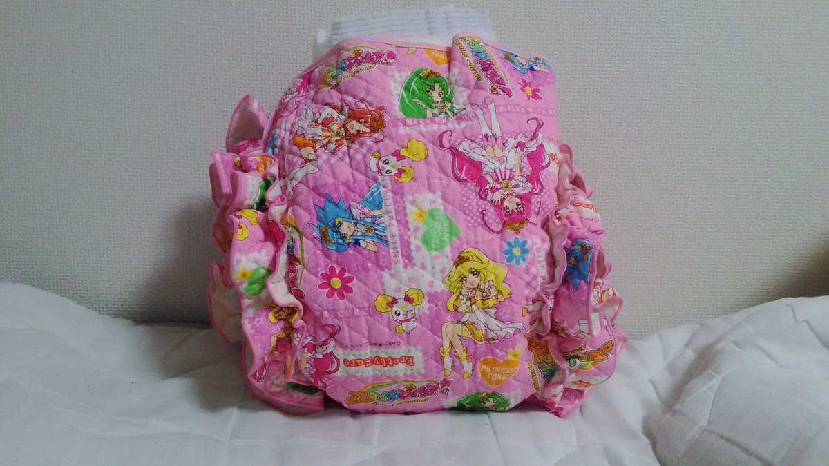 Uzivatel じょー Na Twitteru プリキュア柄おむつカバーその二 フリル付きの股おむつタイプ Uzivatel じょー Na Twitteru プリキュア柄おむつカバーその二 フリル付きの股おむつタイプ