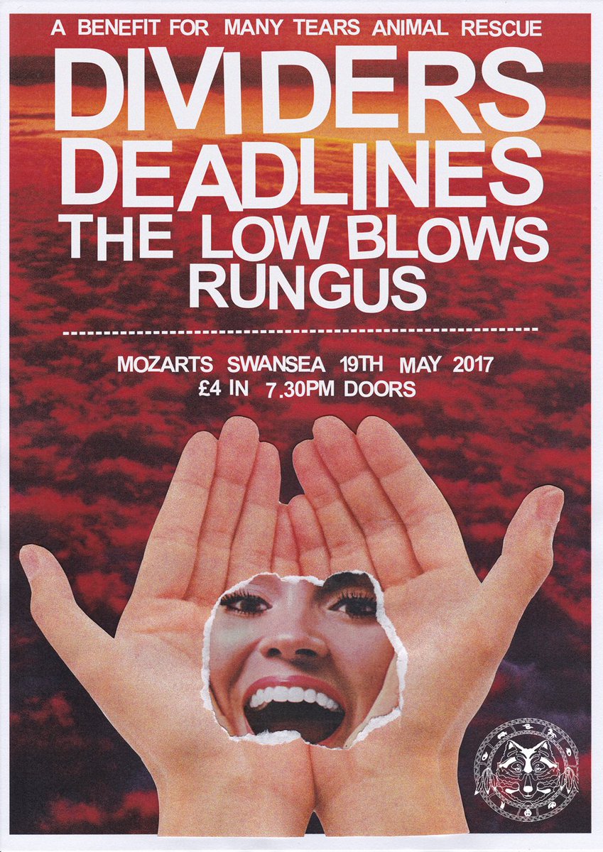 Dividers (@dividers_uk) on Twitter photo 3 weeks to go until this banger at <a href="/MozartsBar/">Mozarts Swansea</a>. All for <a href="/ManyTearsRescue/">Many Tears Rescue</a> with <a href="/DeadlinesCC/">Deadlines</a>, Low Blows and <a href="/Runguscc/">Rungus</a> 3 weeks to go until this banger at <a href="/MozartsBar/">Mozarts Swansea</a>. All for <a href="/ManyTearsRescue/">Many Tears Rescue</a> with <a href="/DeadlinesCC/">Deadlines</a>, Low Blows and <a href="/Runguscc/">Rungus</a>