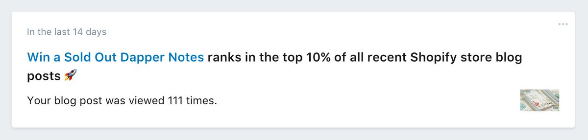 e_known's tweet image. I love how the @Shopify dashboard keeps cheering me on.
#designdelights