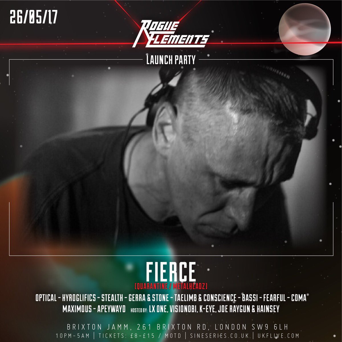 sineseriesdnb's tweet image. FIERCE added to the RE line up 26.05 @brixton_jamm 🔥@QUARANTINERECS @MattOptical @Hyroglifics @StealthDnB @Visionobi @HarryGerra @ComaSound