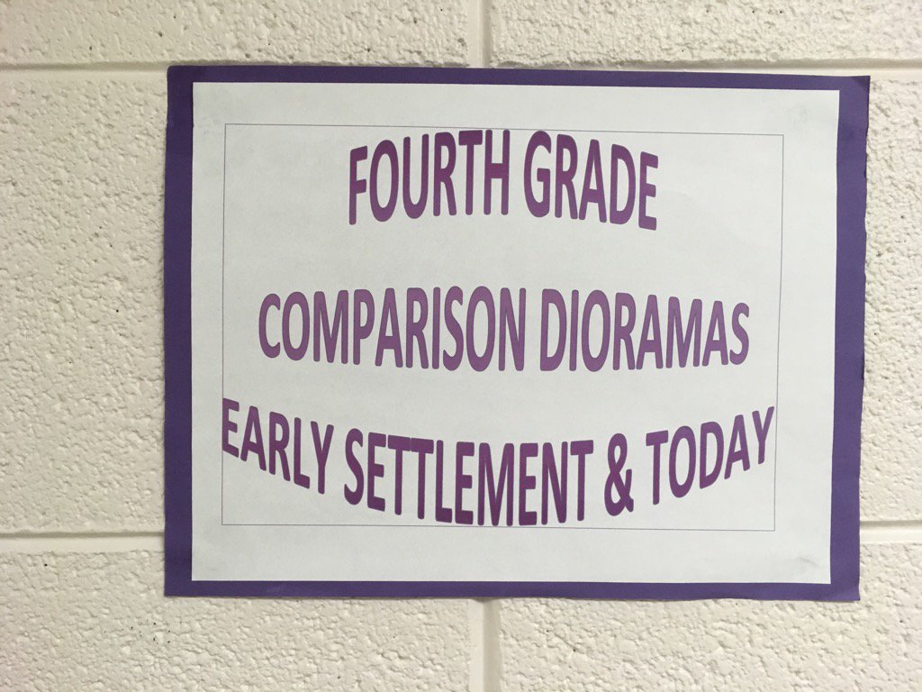 DavidMHanson's tweet image. Fourth graders created comparison dioramas...