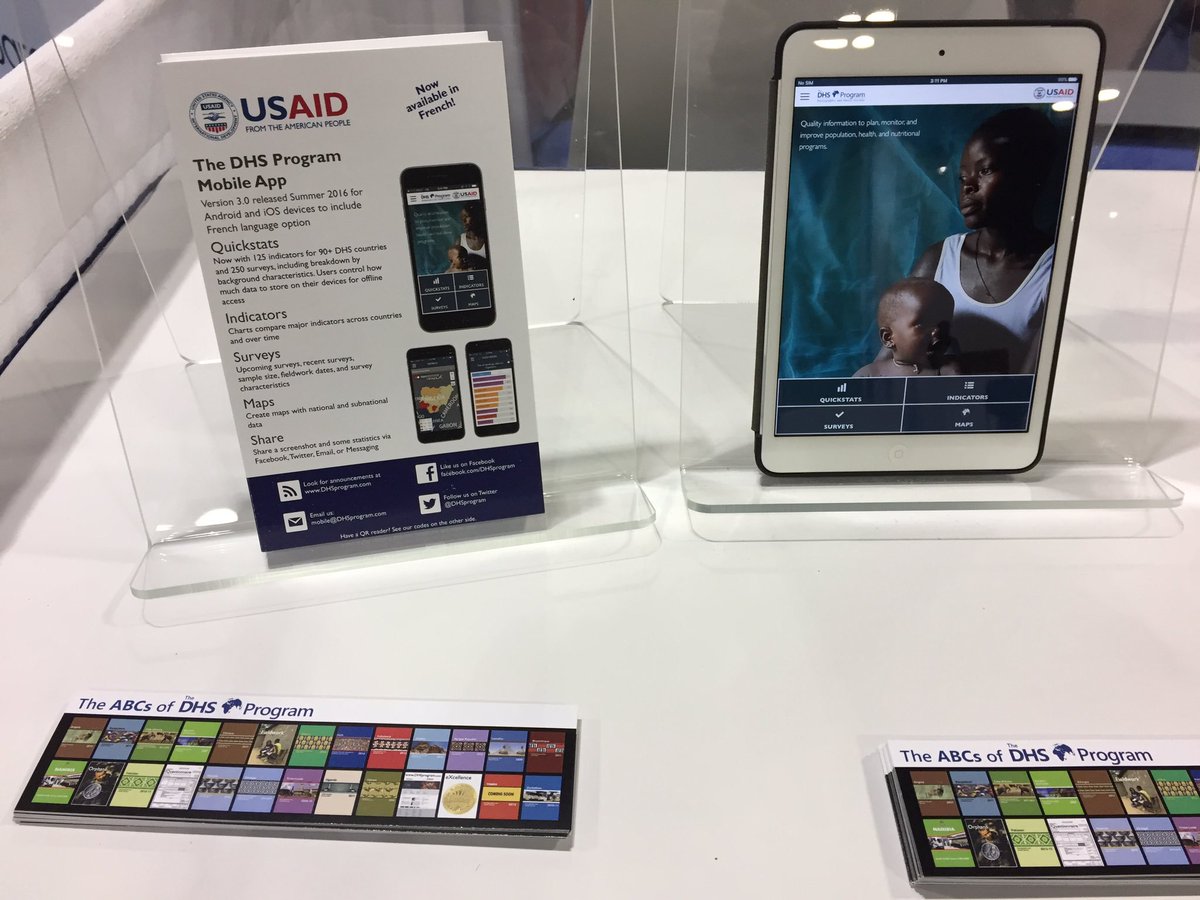 Need on-the-go access to global #population & #health indicators? Stop by booth 200 for a demonstration of our #mobileapp! #APHA2016