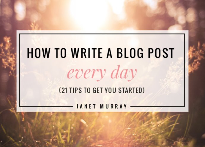 jan_murray's tweet photo. How to write a blog post every day. 21 tips to get you started #pr #soulfulpr https://t.co/W4E0Qhy9E3 https://t.co/4Q2pPf1sYa