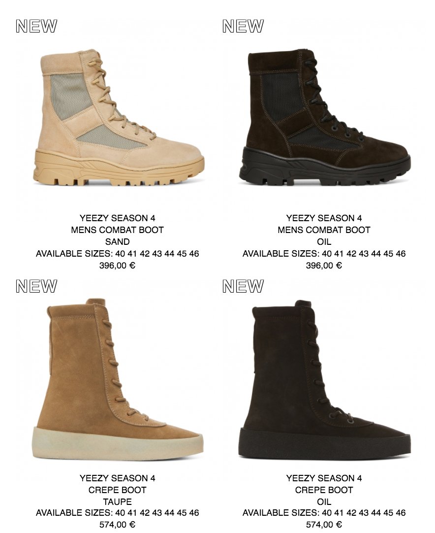 yeezy combat boot season 4 oil