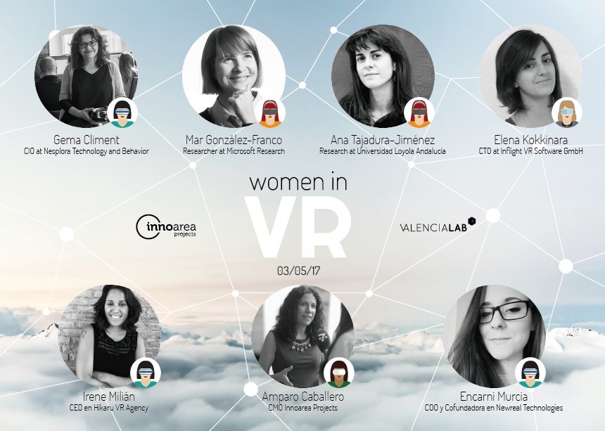 Las mayores expertas de #VR estarán el miércoles en #WomeninVR en @valencia_lab ¡Te esperamos! #realidadVirtual innoarea.com/women-in-vr/