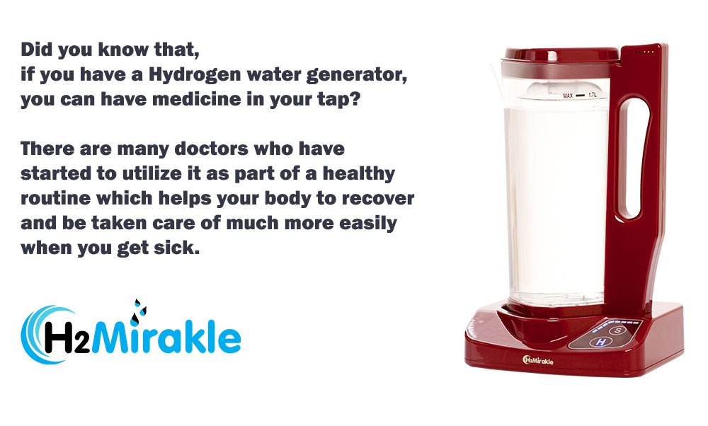 h2mirakle's tweet image. Did you know that, if you have a Hydrogen water generator, you can have medicine in your tap? #H2Mirakle #HydrogenWaterGenerator #H2Water