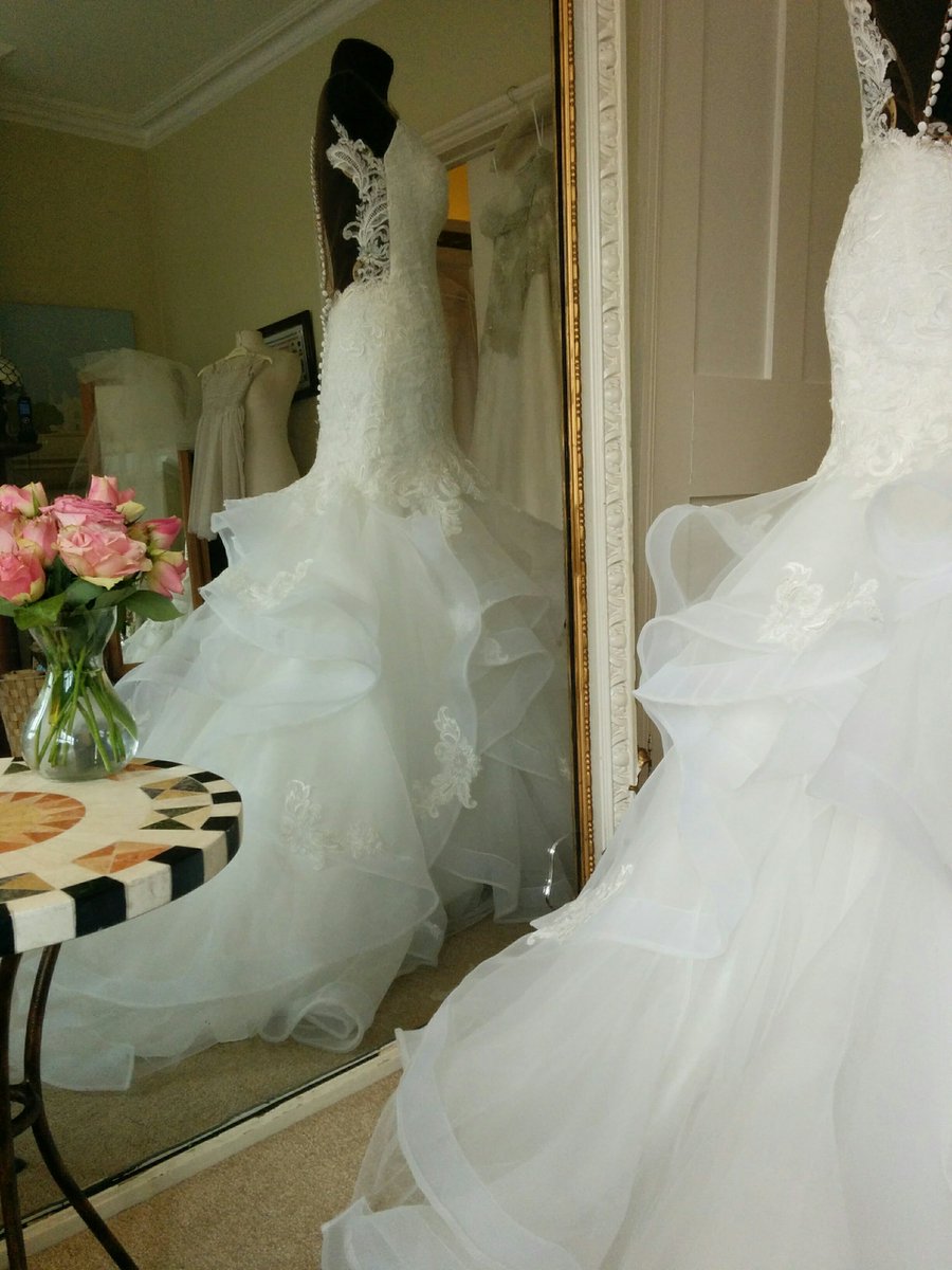 This dress got married in March, can't wait to see pics back from the bride soon. #bespoke #weddingdress #dressmaker #organza #waterfall