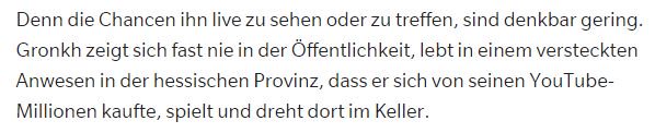 Gronkh's tweet image. Lieber @express24,

Danke, dass ich ganz neue Dinge durch euch erfahre. Könntet ihr mir mein "Anwesen" in Hessen zeigen? Will da einziehen.