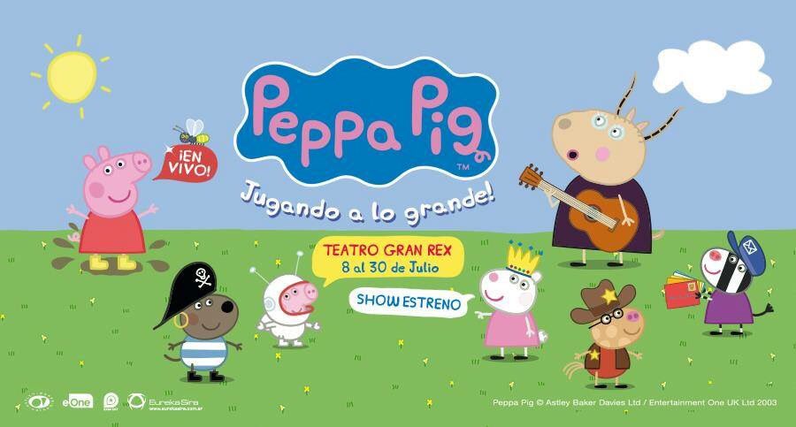 Peppa Pig en Argentina! Nuevo show: Jugando a lo grande!. Estreno SAB 8/7 <a href="/teatrogranrex/">Teatro Gran Rex</a> #PeppaPigARG2017. Tickets> goo.gl/XSmFgJ