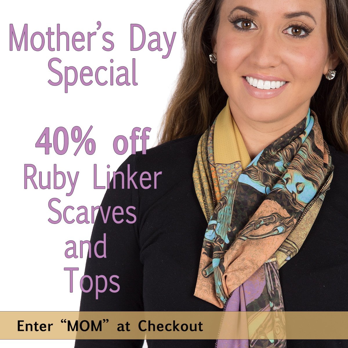 RubyLinker's tweet image. Now until May 19. Save 40% on everything! rubylinker.com  Enter MOM at checkout. #MothersDay #moms #fashion #print #fashionista