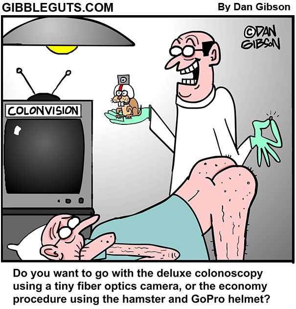 Dan on Twitter: "Budget Colonoscopy #gibbleguts #comics #cartoons #