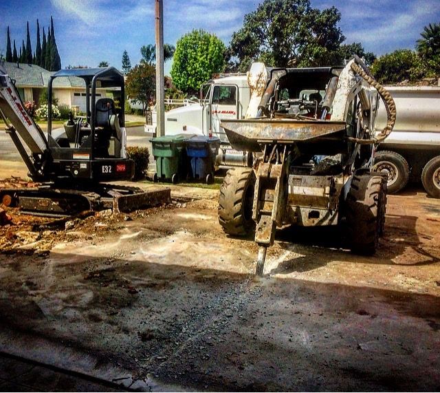 Breaking out a #concrete driveway #demolition #jobsite