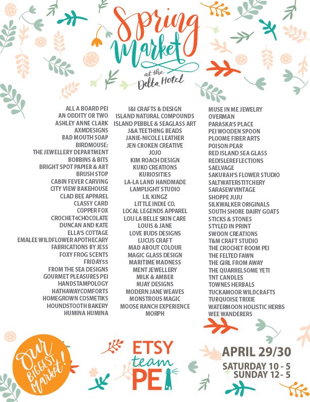 EtsyTeamPEI's tweet photo. Setup is underway for our 3rd annual #EtsySpringMarket which takes place Sat 10-5 &amp; Sunday 12-5. Hope to see you! https://t.co/QBODc4s9xa https://t.co/o8OmYiSUYC