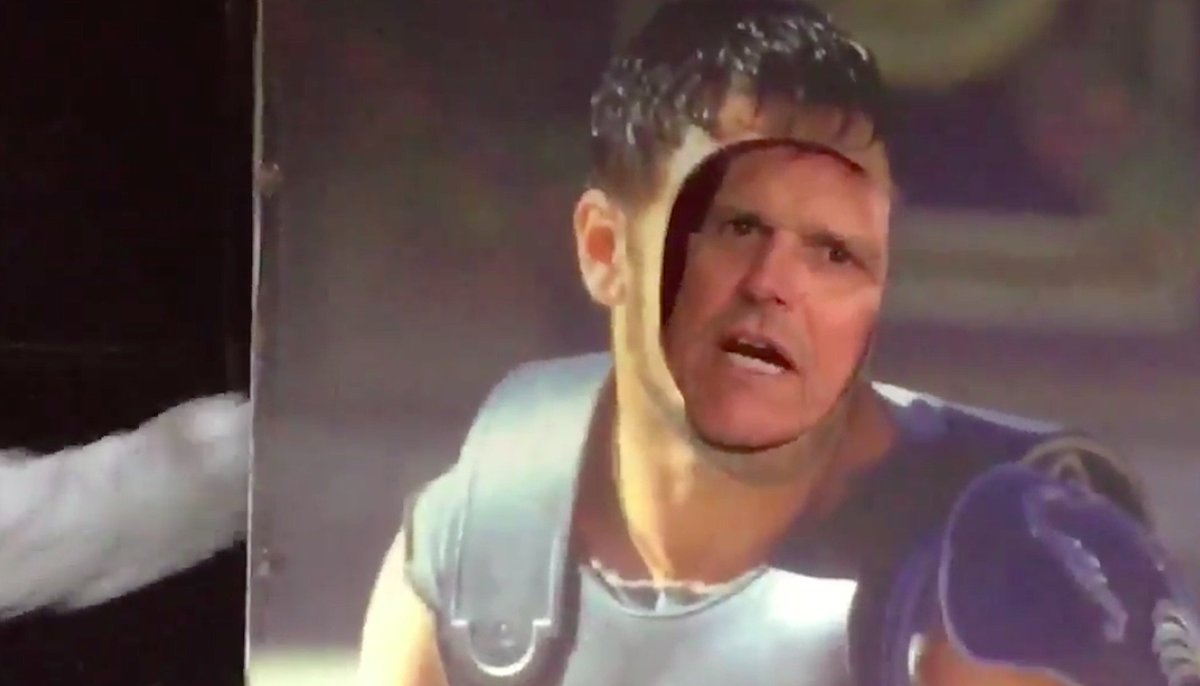 Jim Harbaugh delivers 'Gladiator' monologue in his special style: http://deadsp.in/vjJfq9K