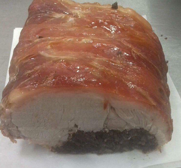 Roast Irish loin of Pork with <a href="/RuddsofBirr/">Rudds</a> black pudding wrapped in Parma Ham <a href="/BlackPuddinClub/">BlackPuddingClub</a> #irishfoodparty #irishbizparty #IrishBizRT