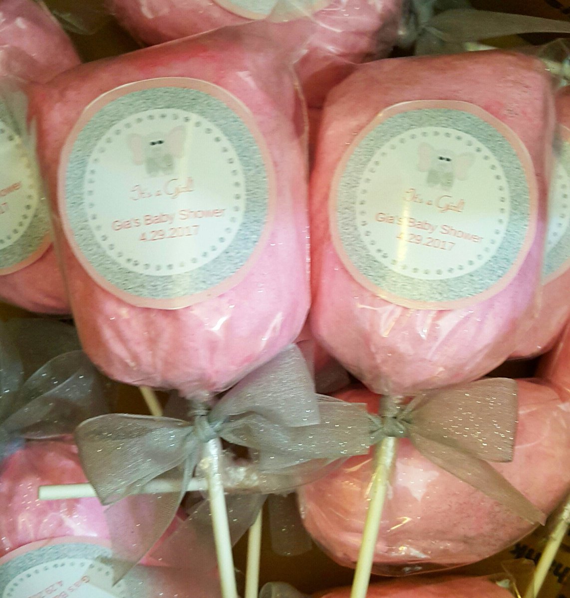 cotton candy favors for baby shower