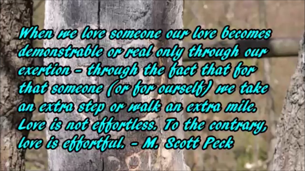 ccs_rshb's tweet photo. Watch: https://t.co/io7YPphMI4 https://t.co/FMK3Gjjx5H M Scott #Peck #love #demonstrable #real #exertion #effortful #willful #quote 8 https://t.co/SAEAyKtLOr