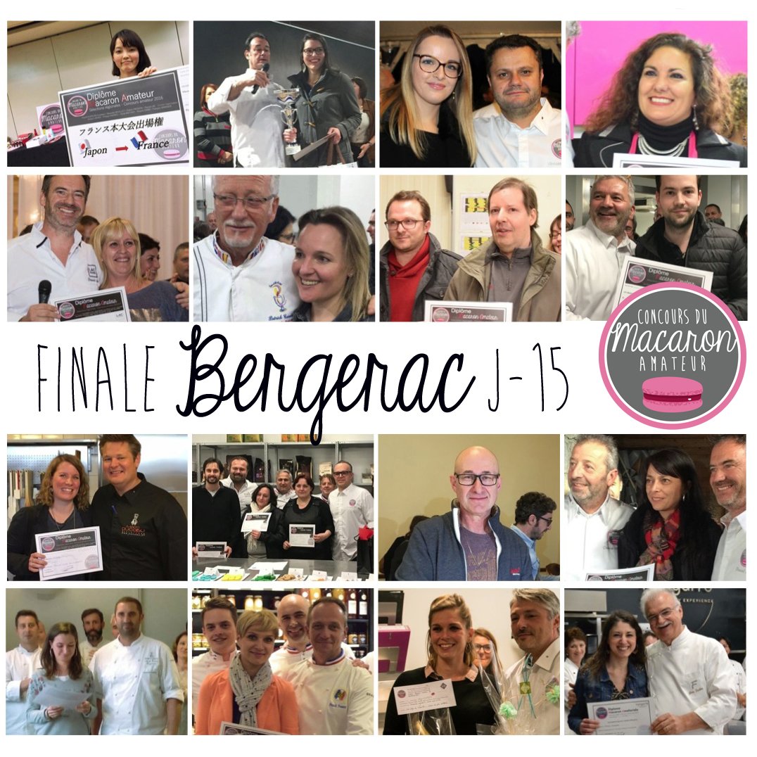J-15 avt la #finale de #Bergerac ! Une pensée aux futurs  finalistes qui vont passer un wkend du 1er Mai studieux à macaronner 👩‍🍳👏
#macaron