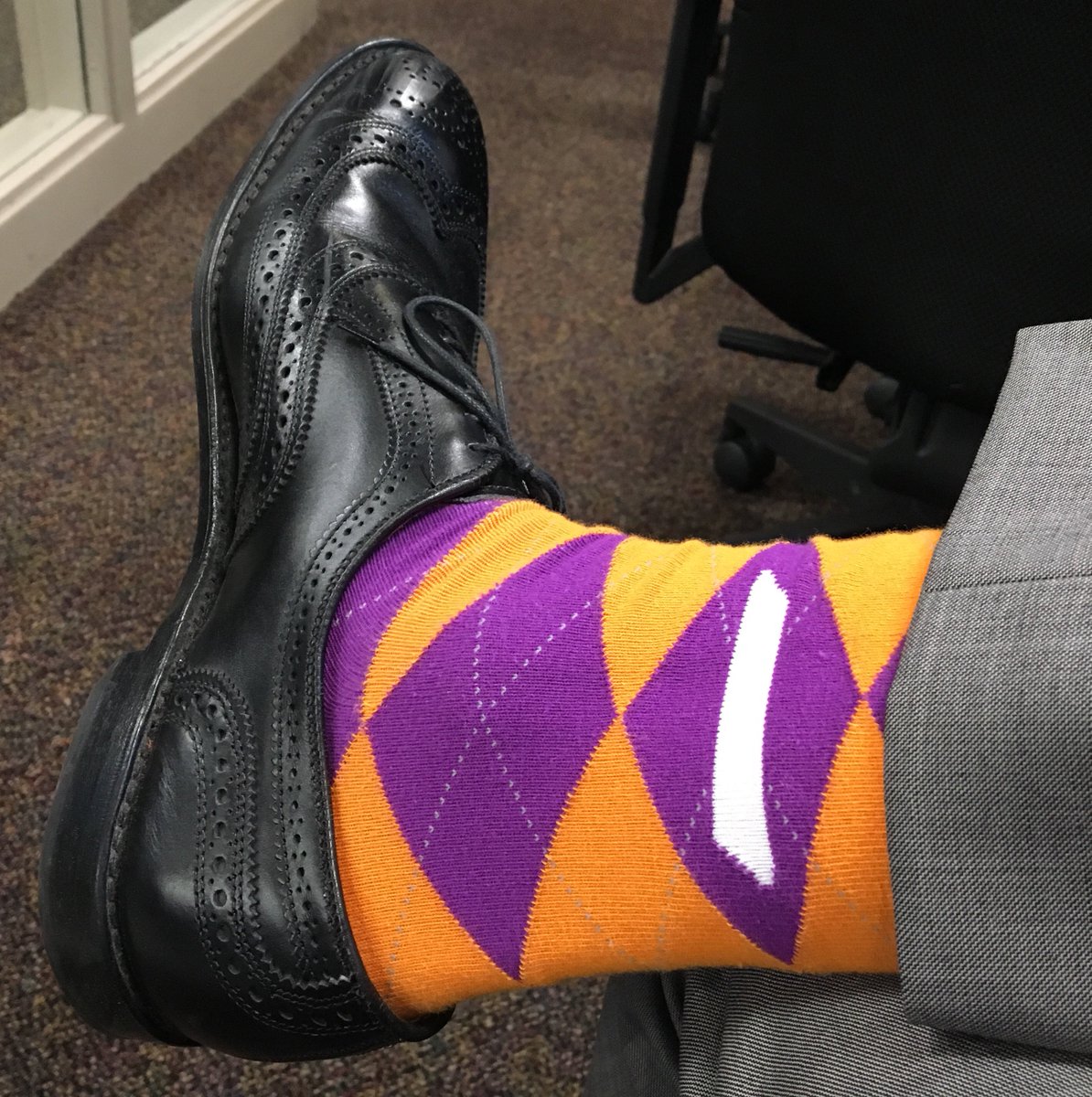 WATEODonnell's tweet photo. Got them on to #SockOutAlz. Tomorrow is @alzTN 14th annual Foothills Walk at Maryville College. Thanks @Tiffany5221982 #WATE https://t.co/MjNoUR0MYP