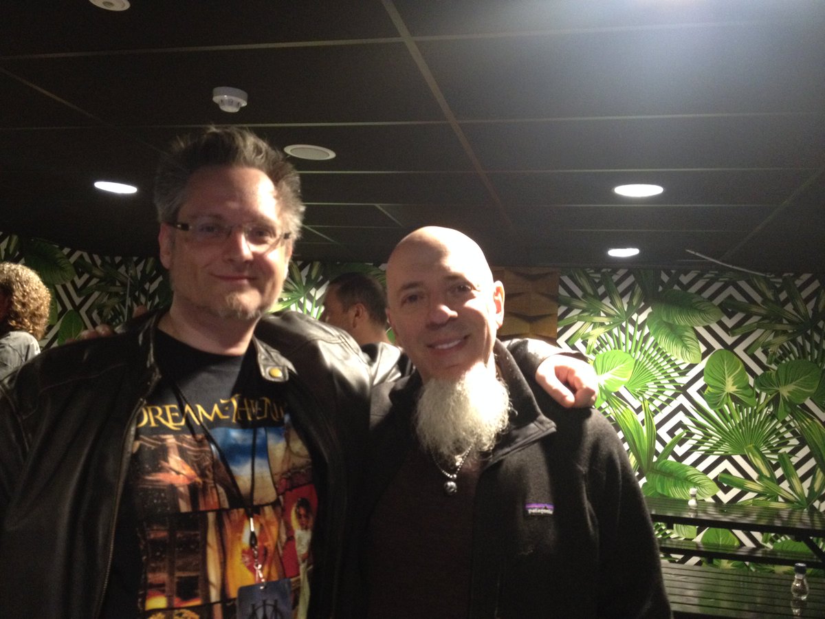 markbredius's tweet image. Yours truly with @jameslabrie, @JPetrucci and @Jcrudess of @dreamtheaternet after the show at the @013 in Tilburg, Holland last Tuesday.