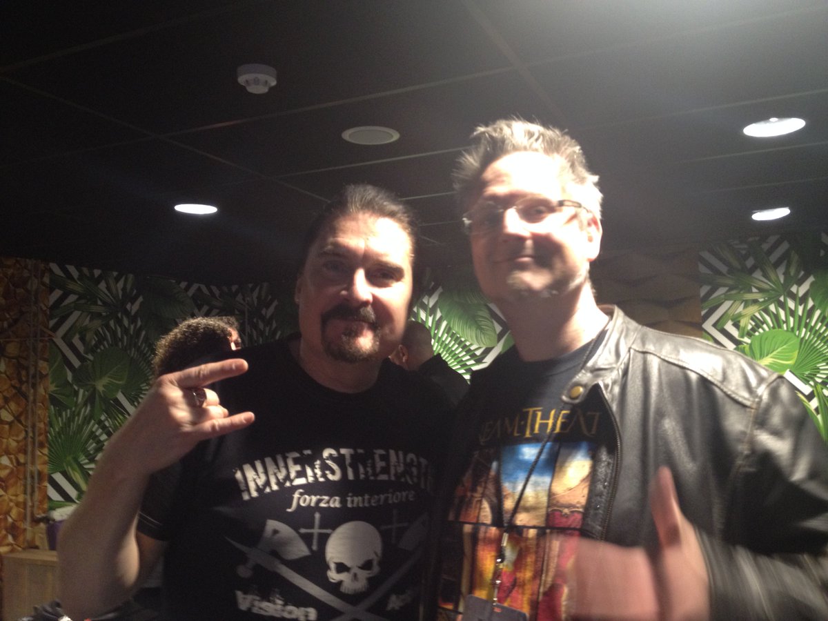 markbredius's tweet image. Yours truly with @jameslabrie, @JPetrucci and @Jcrudess of @dreamtheaternet after the show at the @013 in Tilburg, Holland last Tuesday.