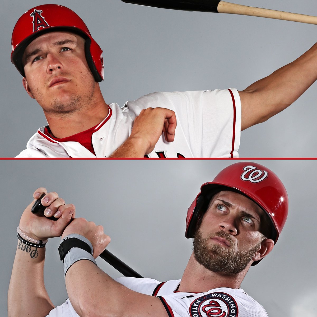 April 28, 2012 @Bharper3407 &amp; <a href="/MikeTrout/">Mike Trout</a> got the call to <a href="/MLB/">MLB</a>. If you had to pick one to build a team around, who would it be? #TeamRawlings