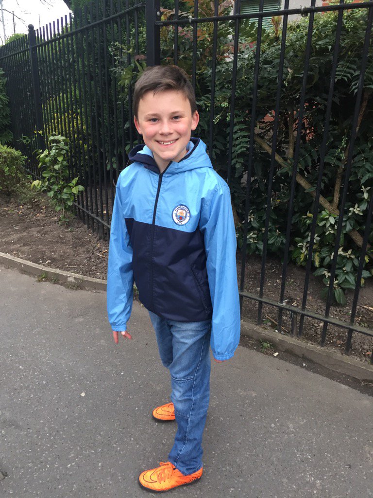 The lad channeling his inner John Stones on his birthday! Happy birthday son. 