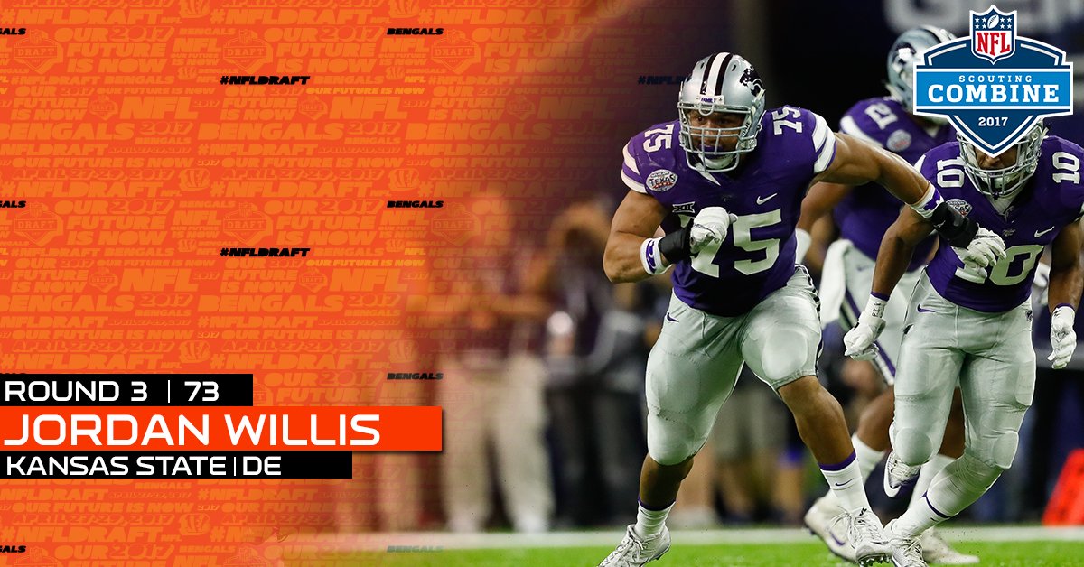 With the 73rd selection in the 2017 NFL Draft, the #Bengals select DE Jordan Willis. https://t.co/CyWXKq75CL
