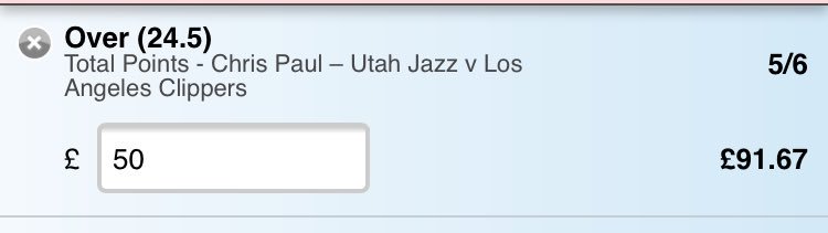 HonkyTonkTips's tweet photo. #NBA TIP

Chris Paul to have a big game tonight. To score 25 points or higher is 5/6. https://t.co/ODbPcPcr74