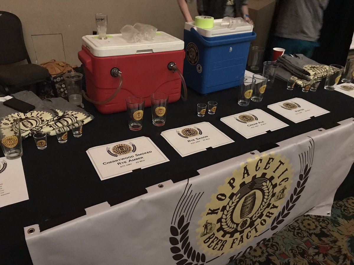 IOTonAir's tweet image. .@KopaceticBeer debuting their beers tonight. The Cherrywood Smoked Rye Amber is 🔥#NextHopModel