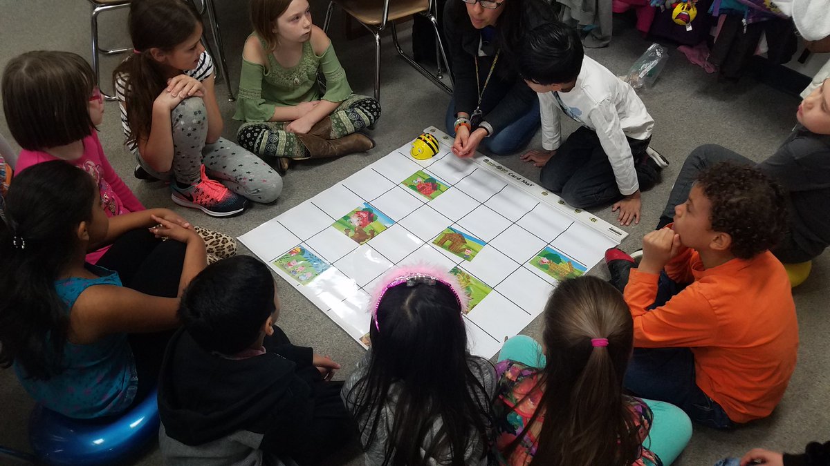 Ms_Mansfield2's tweet image. Thanks Mrs. Ensign for the fun lesson with the Bee-bots! They loved it! @chrissyensign #teachingprogramming #Bee-bots