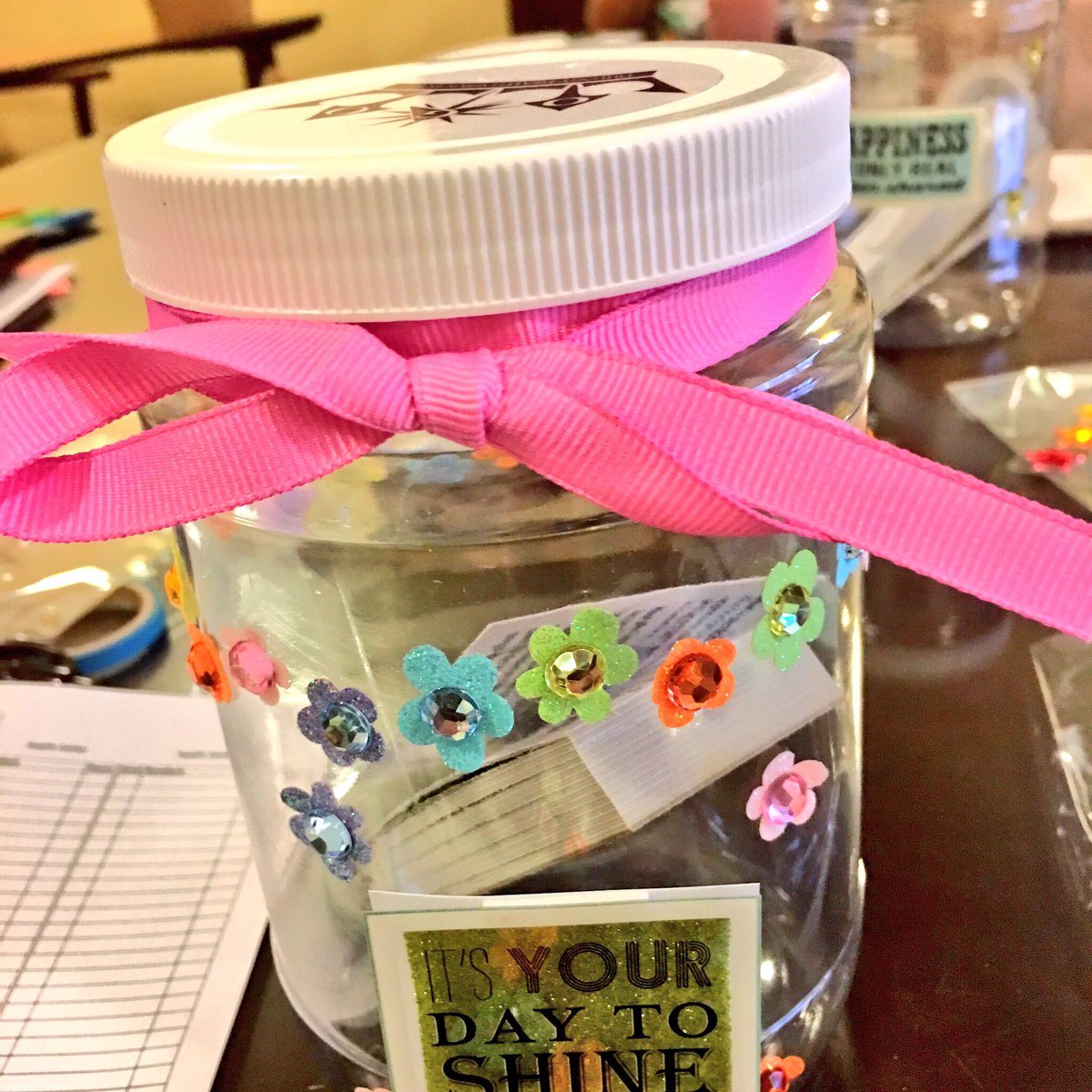 StMaryH's tweet photo. Having fun decorating our OGO jars! #TrilogyOGO https://t.co/xhu0r6mJyE
