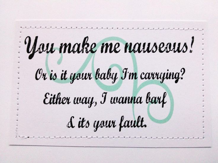 ChildhBJQ's tweet photo. Funny pregnancy card. You make me nauseous. Or is it your baby I'm carrying.. $6.00, via Etsy. https://t.co/Wz3lTJEsnw
