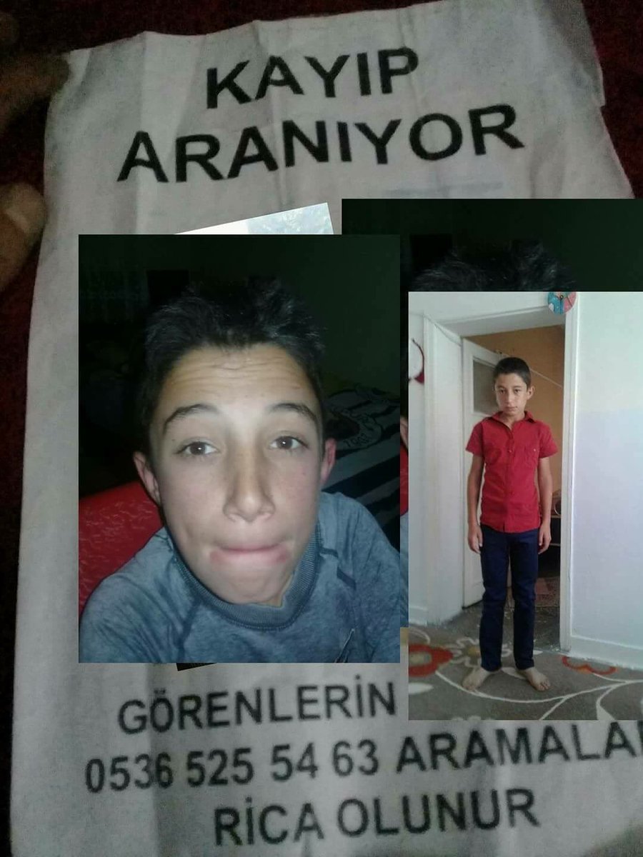 Oglumuz yenimahalle şentepeden 6 gün önce kaybolmuştur gorenlerin aramalarini rica ediyorum.En son demetevler tarafinda görünmüş