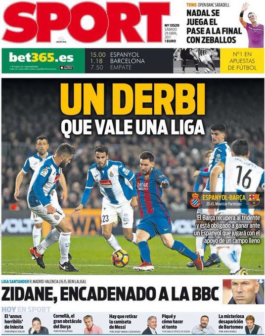 17年4月29日の4大スペインスポーツ紙一面まとめ スペインサッカーに魅せられた男のブログ
