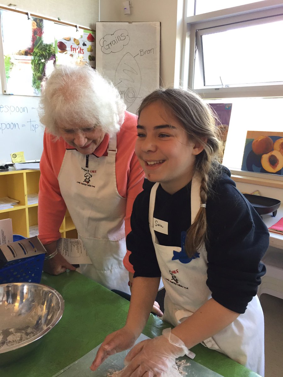 Project_CHEF's tweet photo. @TapestrySeniors buddies joined the Gr.6/7s @VSB39 @QMElementary for snack day sharing their #cookingwisdom . #intergenerationallearning https://t.co/uT4ciVCVoo