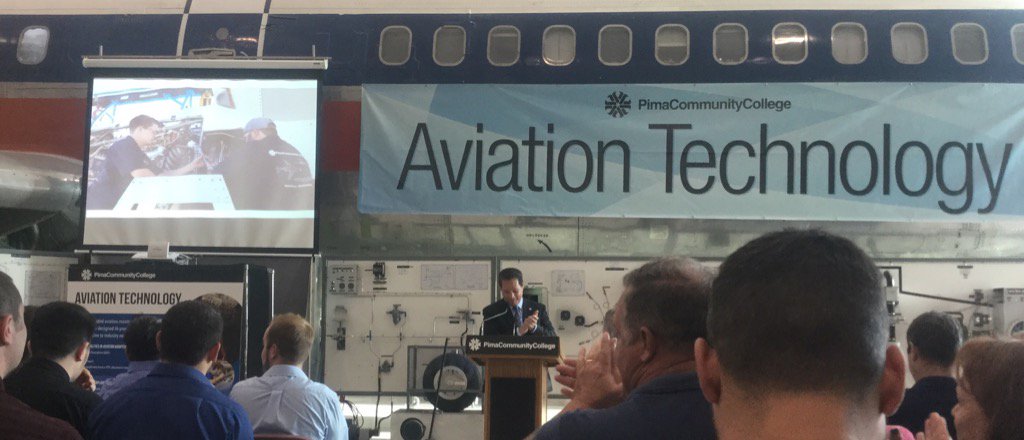 Chancellor @LeeLambert3 gives it up for #AviationTechnology graduates.