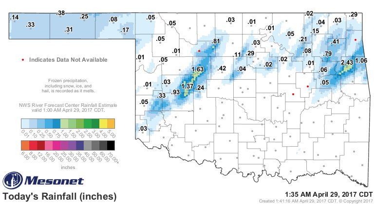 WXMolly's tweet image. Already close to 2.5&quot; of rain in Tahlequah. This is just the beginning of the rainfall. A flash flooding warning is in effect. #okwx
