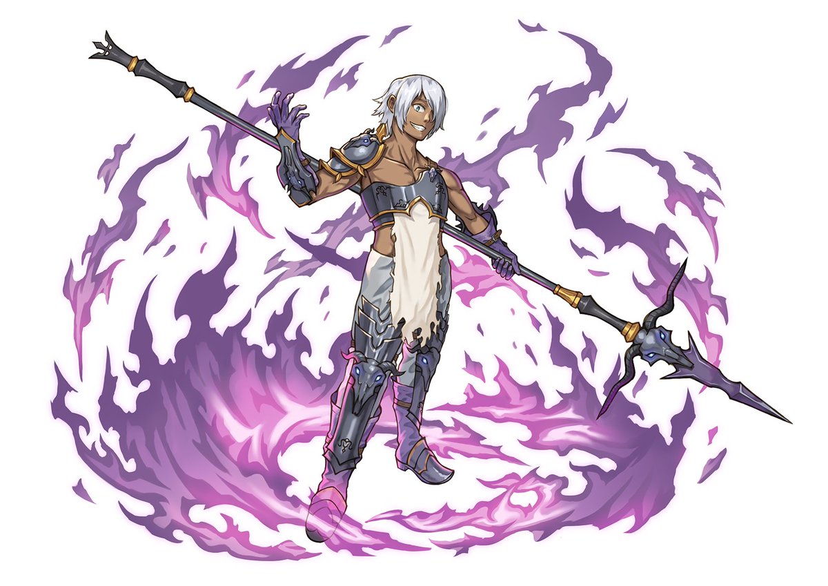 Laccino 闇属性キャラクターデザイン練習 W ノ 鎧 褐色 女の子じゃないけど w や炎の表現などー Laccino 闇属性キャラクターデザイン練習 W ノ 鎧 褐色 女の子じゃないけど w や炎の表現などー