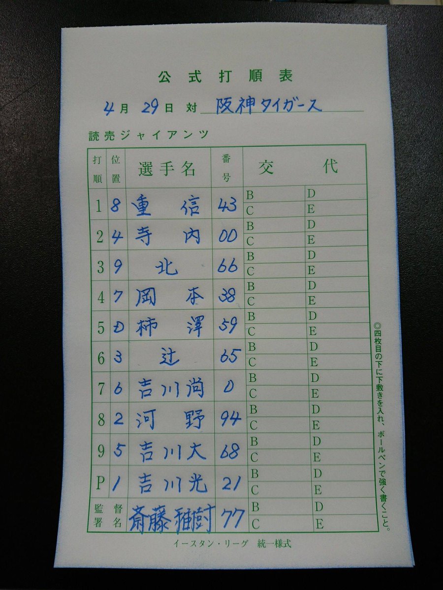 読売巨人軍 ジャイアンツ Sur Twitter 二軍 ファーム交流戦 阪神タイガース戦のスタメンが発表されました 先発は 吉川光夫 投手 吉川大幾 吉川尚輝 両選手もスタメンのため 吉川３選手が揃い踏みです ジャイアンツ球場 で13時試合開始予定です 巨人