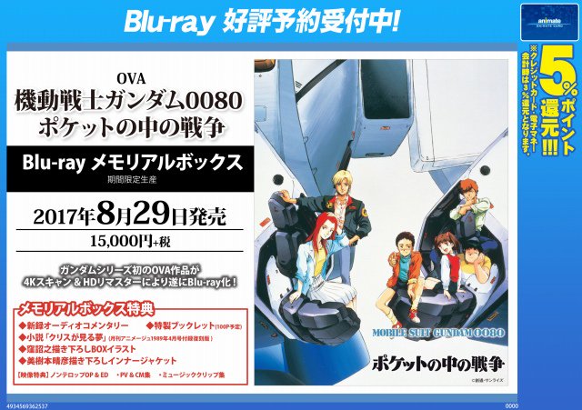 機動戦士ガンダム0080 ポケットの中の戦争 Blu Rayメモリアルボックス 直販純正 Escuelad59 Cl