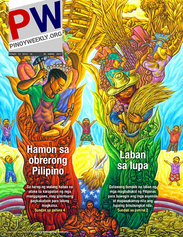 pinoyweekly's tweet photo. Print issue ng PW sa susunod na linggo: Laban ng mga manggagawa at magsasaka #MayoUno #HaciendaLuisita #Lapanday #Marbai https://t.co/SHqWMG9xx3