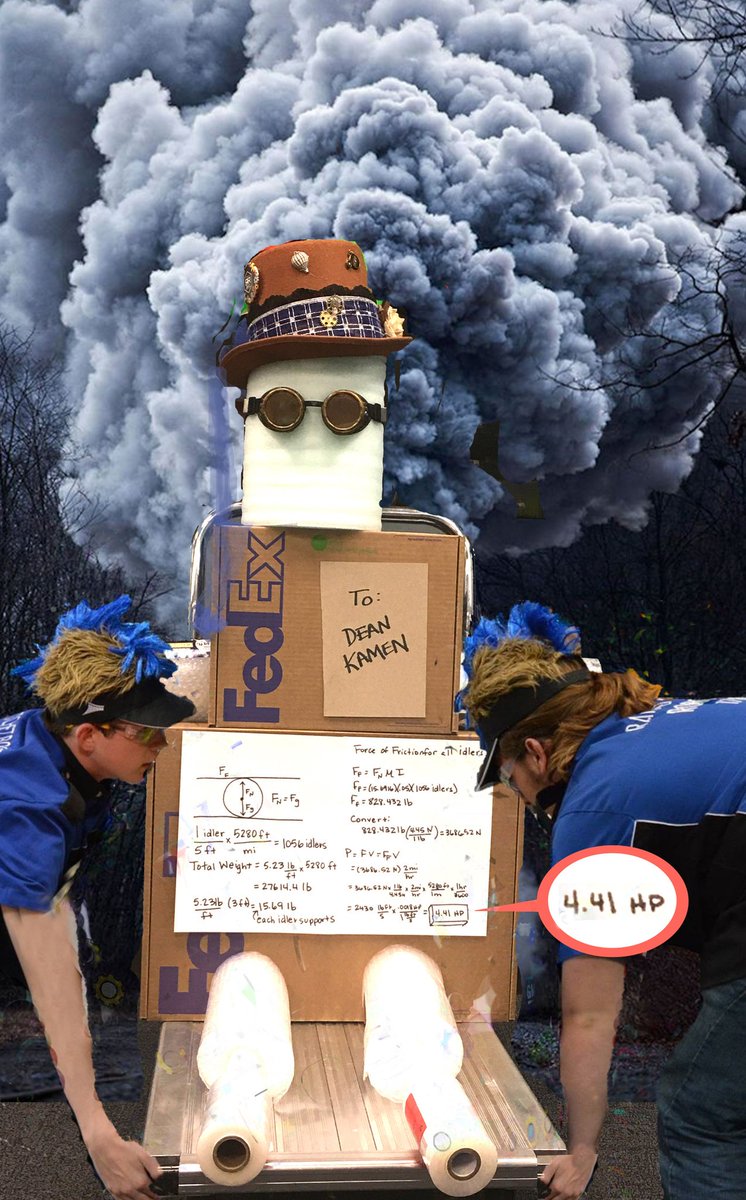 Frc1706's tweet image. Special delivery for @DeanKamen... the power of physics! Shout out to @FedExOffice #4699 - Becky rocks! #FedExContest #OMGrobots #frc1706