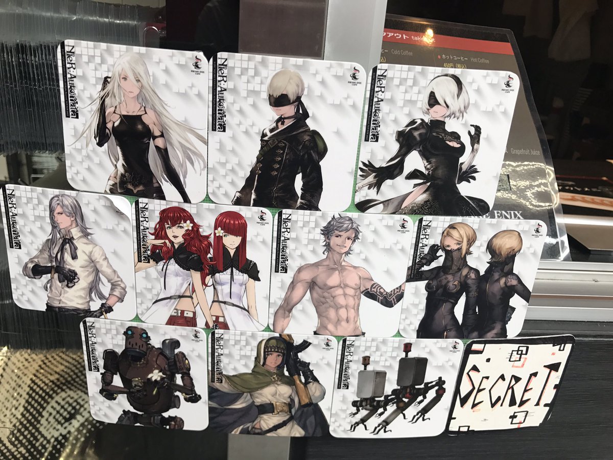 Tiffany Limited Edition Nier Automata Drink Coasters From Square Enix Cafe