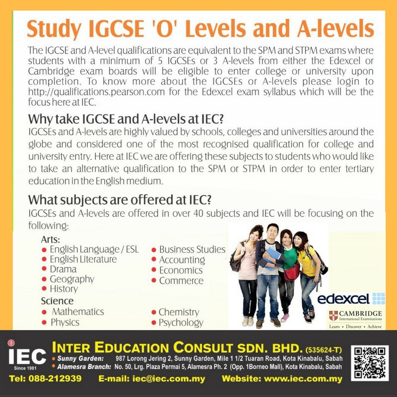 Study IGCSE at IEC! Sign up for our weekly classes. #iecsabah #igcse #classes #english #education #kotakinabalu #kkcity #malaysia #sabah
