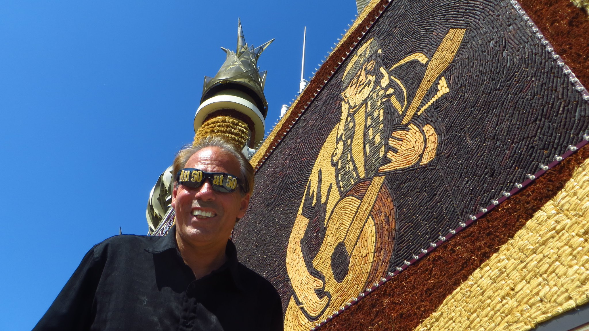 4/29 Happy 84th birthday to Willie Nelson.  Here he is made of corn at the Corn Palace in Mitchell, South Dakota 