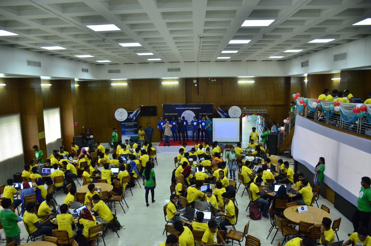 NASAspaceAppsBD's tweet photo. NASA @spaceapps Bangladesh 2017 Final Hackathon Mentor Briefing @spaceapps @NASAspaceAppsBD @_shobhana_ @ahopu @mohammadzaman @NASA https://t.co/qPR1qyEw4C
